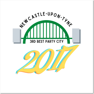 Newcastle upon Tyne 3rd best party city. Posters and Art